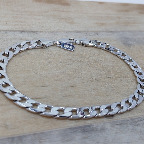 WGB White Gold Bond Silver Chain Bracelet - Picture 7 of 8